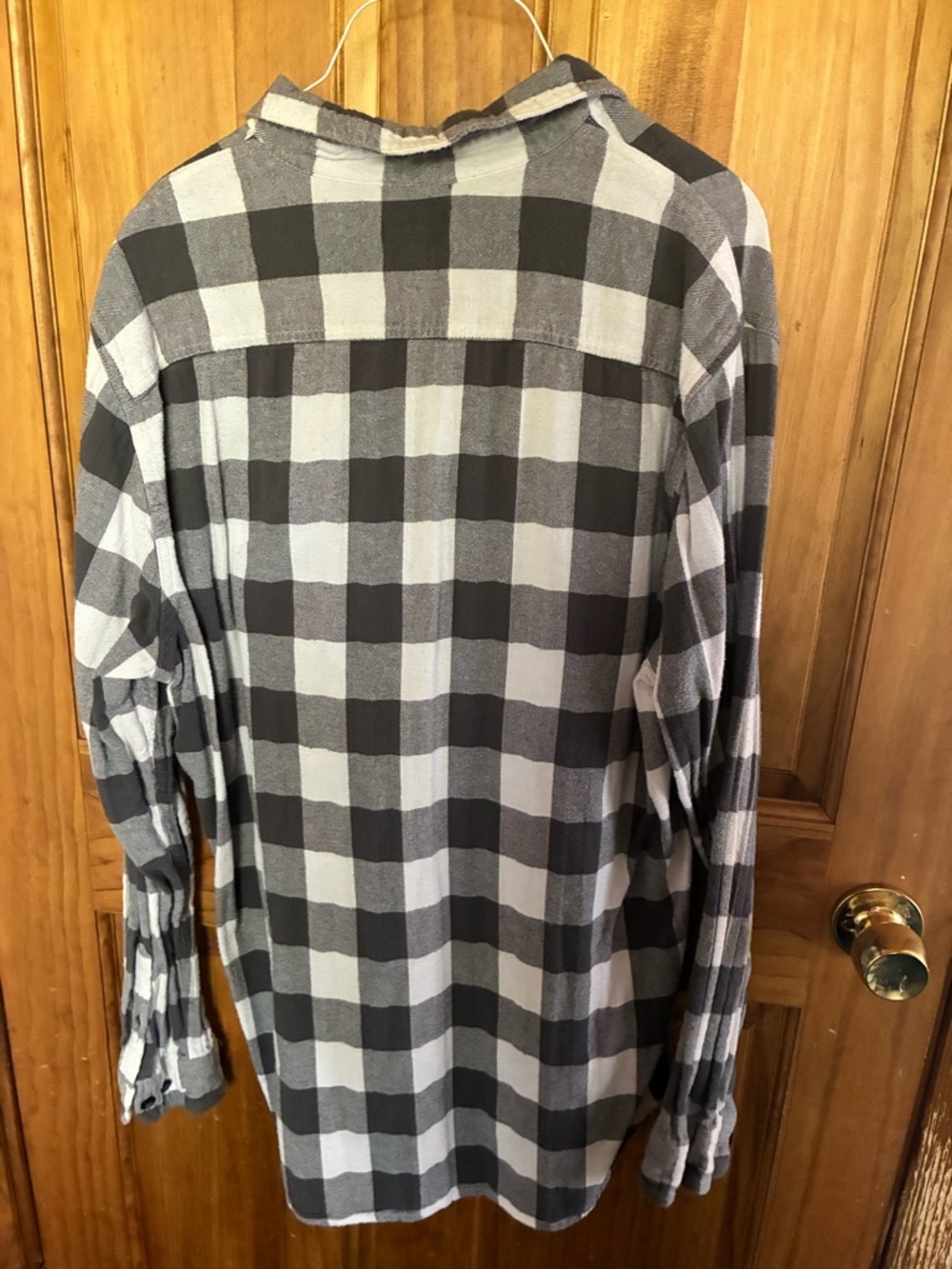Sonoma Black and White Mens Buffalo Check Button-Down Shirt Size XLT - Picture 7 of 9